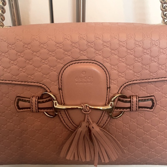 Gucci Guccissima Pink Emily Chain Bag - Picture 5 of 7